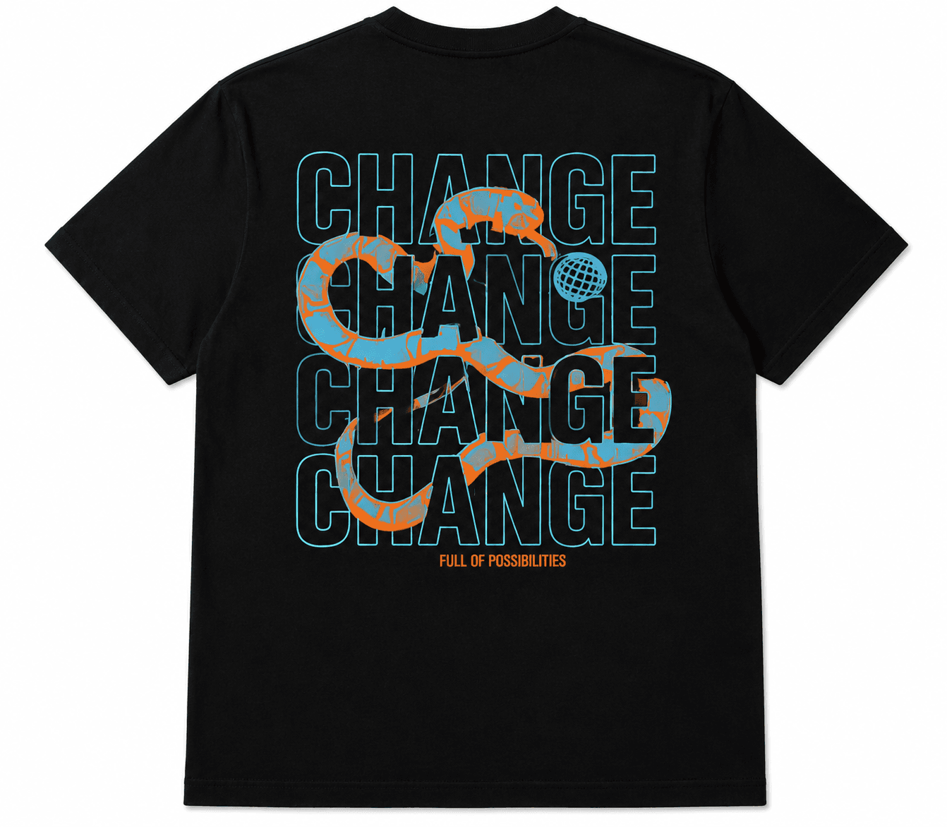 Premium Classic CHANGE Graphic T-Shirt - Black | Unisex Regular Fit — view 1