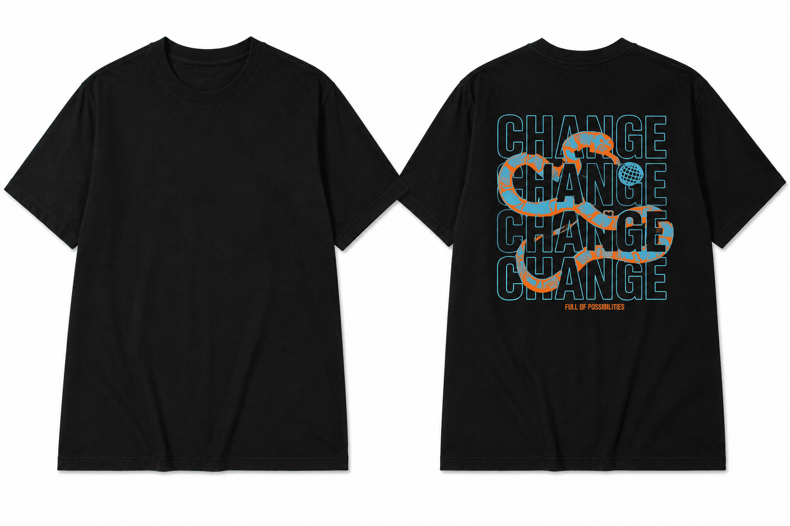 Premium Classic CHANGE Graphic T-Shirt - Black | Unisex Regular Fit — view 5